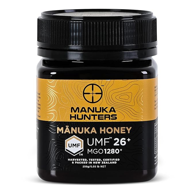 Manuka Hunters UMF 26+/MGO 1280+ Certified New Zealand Manuka Honey - 100% Pure Natural Sweetener