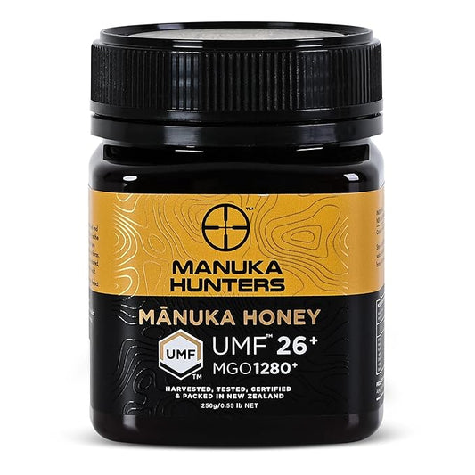 Manuka Hunters UMF 26+/MGO 1280+ Certified New Zealand Manuka Honey - 100% Pure Natural Sweetener