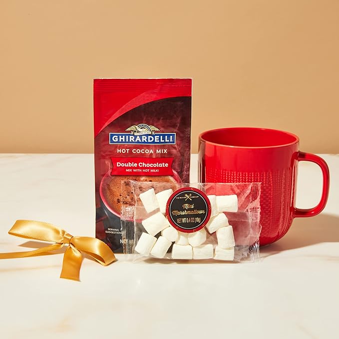 Hot Chocolate Gift Set Made with Ghirardelli, Includes 1 Single-Serve Packet of Ghirardelli Double