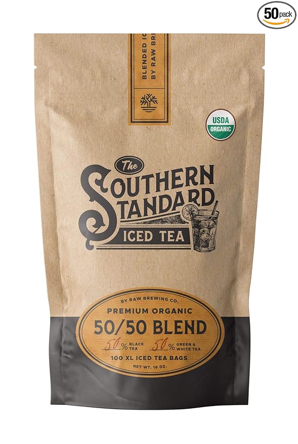 The Southern Standard - Premium Organic Iced Tea Bags - 50/50 Blend (50% Black, 50% Green and