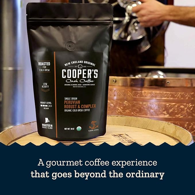 Peruvian Organic Cold Brew Coffee, Single Origin & Gourmet Beans, Tasting Notes Of Caramel With A