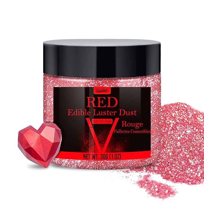 Edible Glitter - 30g / 1oz Luster Dust Edible Glimmer Powder for Sparkling Drinks, Foods, Wine
