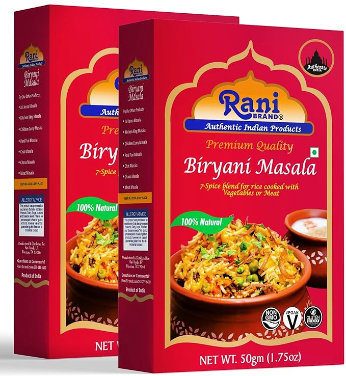 Rani Biryani Masala Curry (7-Spice Blend for Indian Rice Dishes, Pullao/Pilau) 1.75oz (50g) ~ All