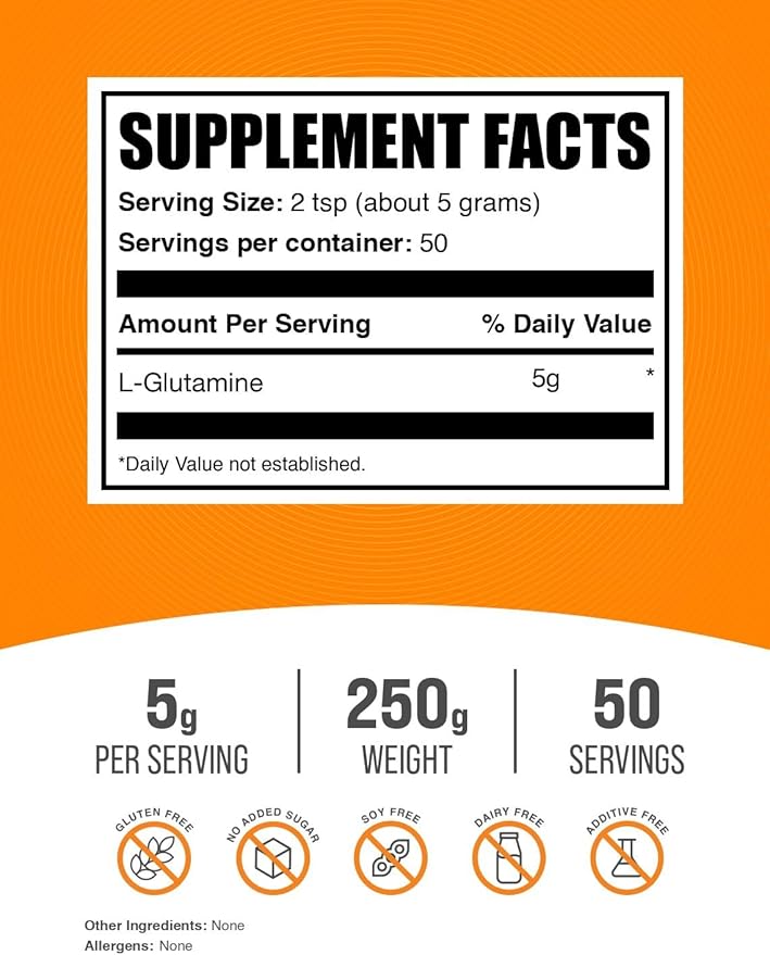 BulkSupplements.com L-Glutamine Powder - Glutamine Supplement, for Recovery & Gut Health