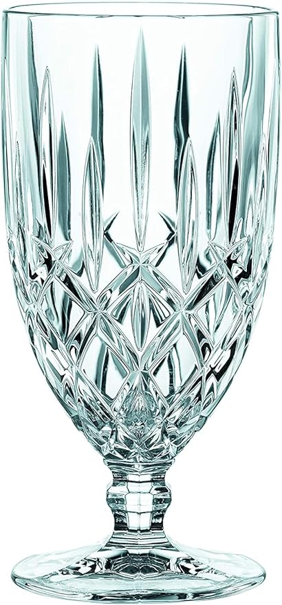 Nachtmann Noblesse Collection Iced Beverage Glasses, Crystal Glass Water Goblets, 15 Ounce, Beer