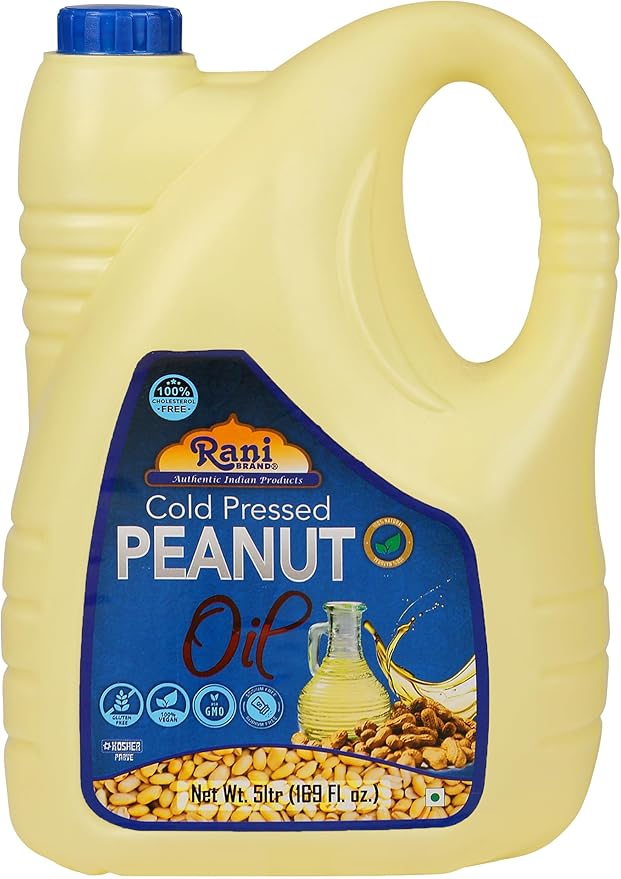 Rani Peanut Oil 169 Ounce (5 Liter) Cold Pressed | 100% Natural | NON-GMO | Kosher | Vegan | Gluten