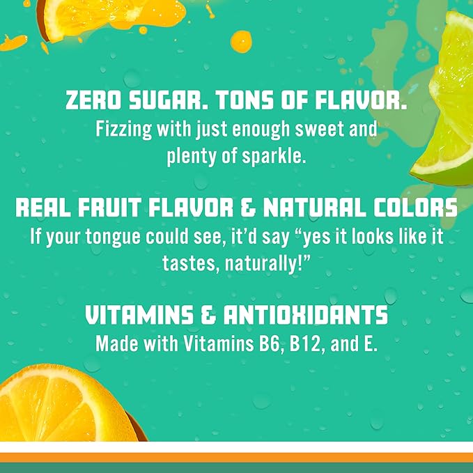 Sparkling Ice, Lemon Lime Sparkling Water, Zero Sugar Flavored Water, with Vitamins and