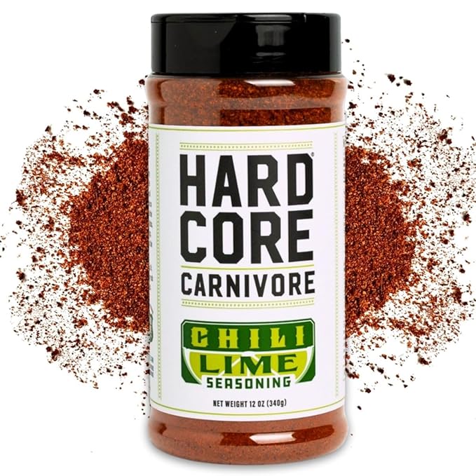 Hardcore Carnivore Chili Lime - Zesty Seasoning Blend (12 oz Shaker) Texas-Made Bold, Tangy Flavor