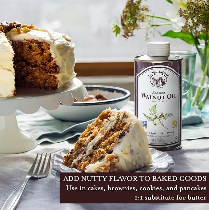La Tourangelle, Roasted Walnut Oil, Plant-Based Source of Omega-3 Fatty Acid, Cooking, Baking, &