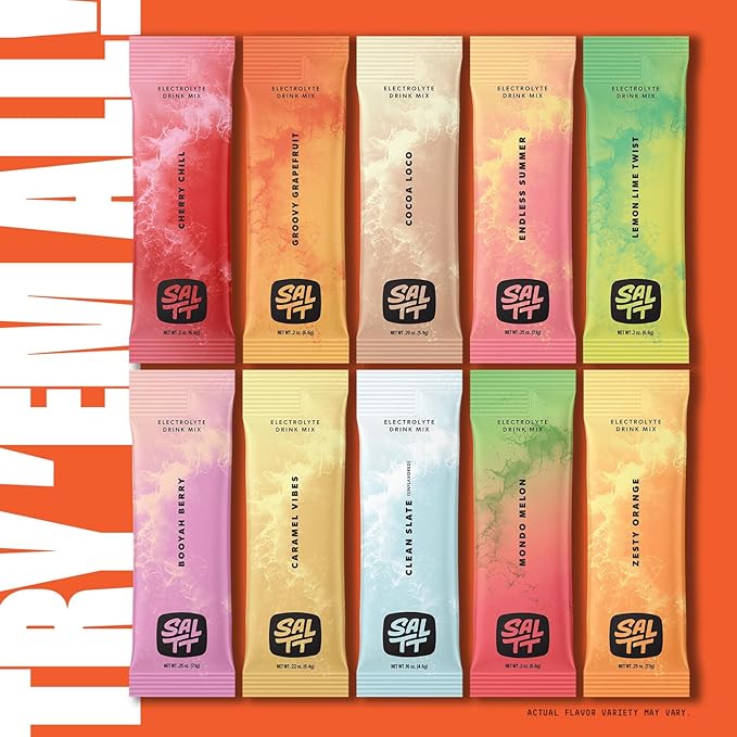 Keto Chow SALTT Electrolytes Powder Packets, Ultra Variety Pack (30 Packets) - Magnesium