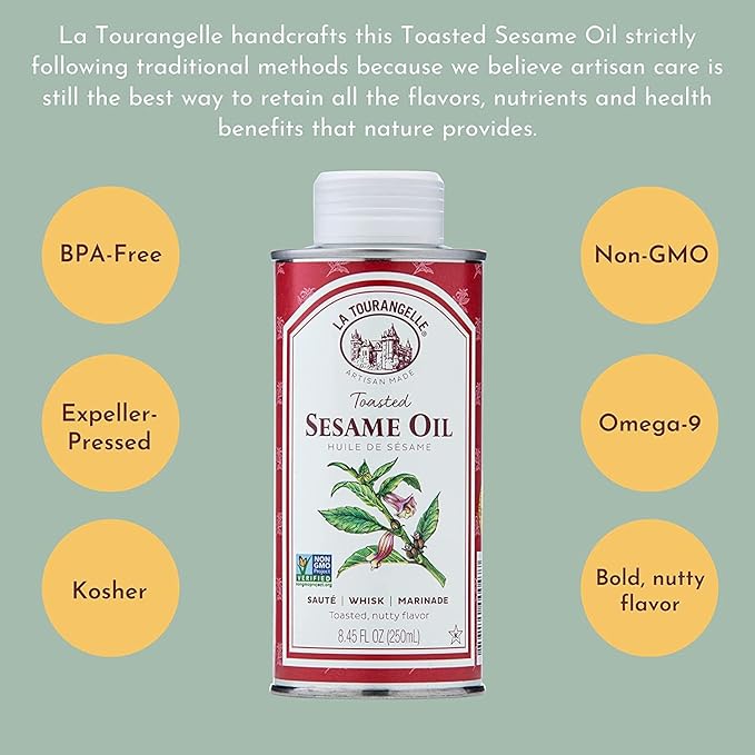 La Tourangelle, Toasted Sesame Oil, Great for Cooking, Add to Noodles, Stir-Fry, Vegetables