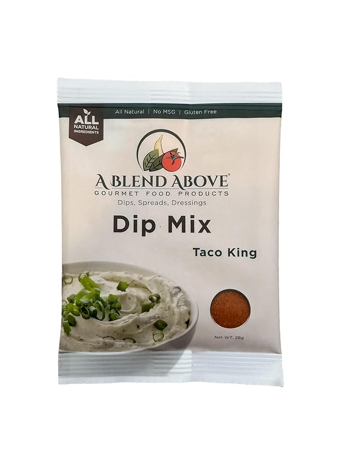 A Blend Above Taco Dip Mix, 3 pack, 1 oz. Each, Makes 16 Ounces, Gluten-Free, No MSG, All Natural