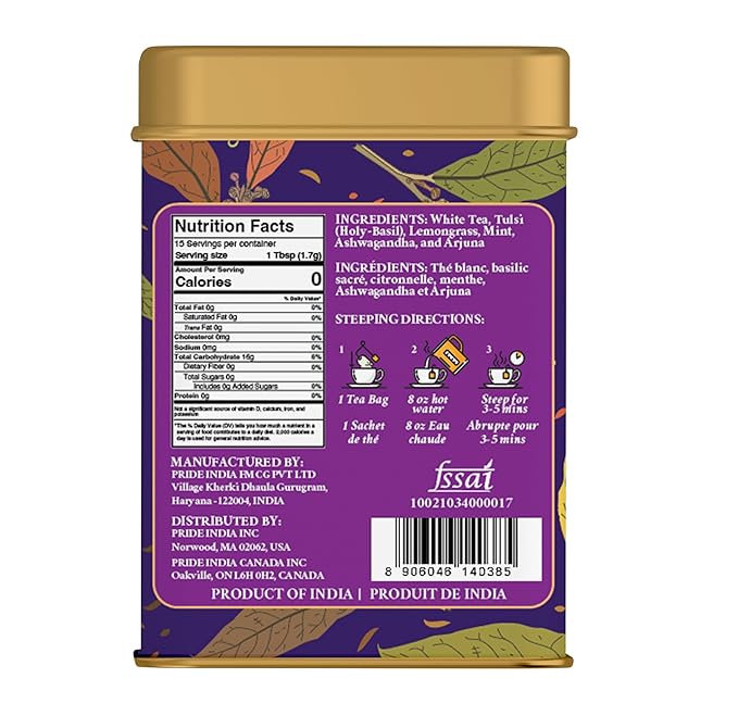 Pride of India | PACK of 2 - Sip and Relax : Bedtime Tea | 15 Pyramid Full Leaf Individually