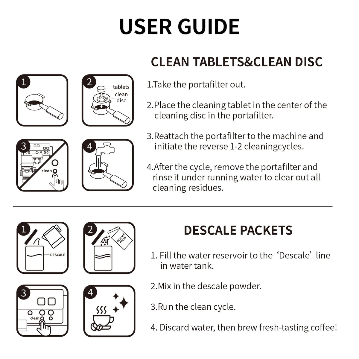 OCTPLAY ​Espresso Cleaning Supply Kit for Ninja Luxe Cafe, 6 Month Supply, Descale Packets