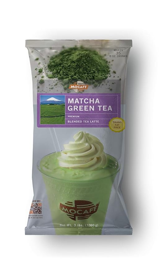 MOCAFE Matcha Latte Mix Powder, sweetened creamy Ceremonial Grade Japanese green tea, caf챕 style