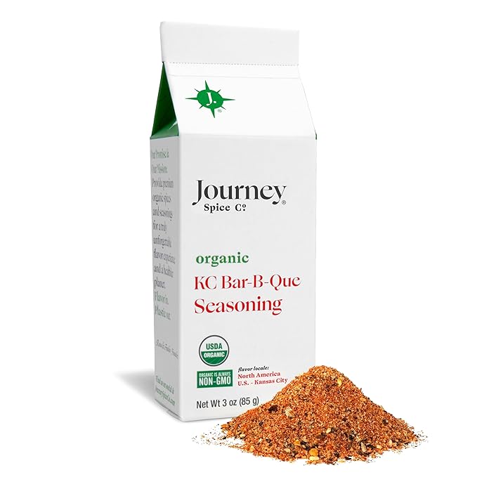 Organic KC Bar-B-Que Seasoning by Journey Spice Co. | Gourmet Kansas City BBQ All-Purpose Rub for