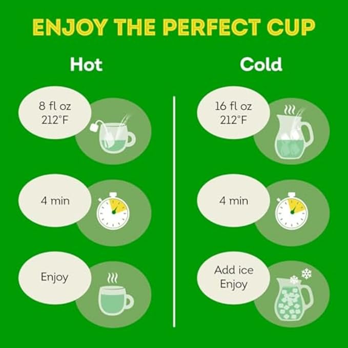 Lipton Peach Green Tea Bags, Flavored, Unsweetened Teabags for Hot Tea or Peach Iced Tea with
