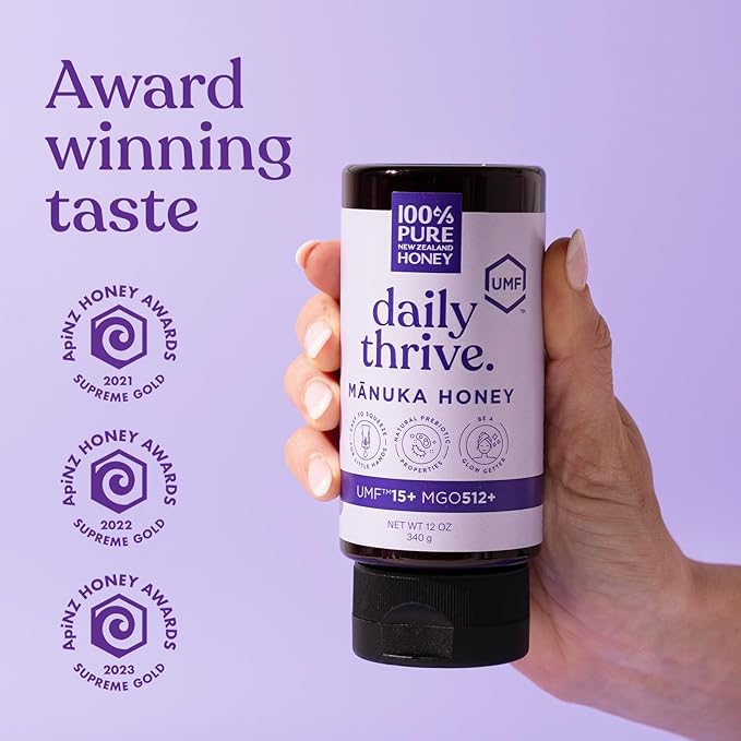 100% Pure New Zealand Honey UMF 15+ MGO 512+ Squeezy Manuka Honey Raw & Unfiltered Certified Award