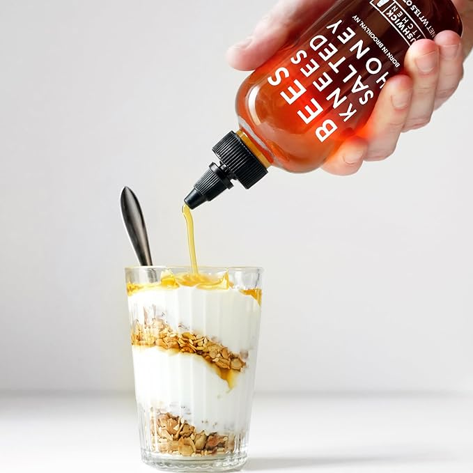 Bushwick Kitchen Bees Knees Honey Sampler Gift Box, Set Includes Spicy Honey, Meyer Lemon Honey
