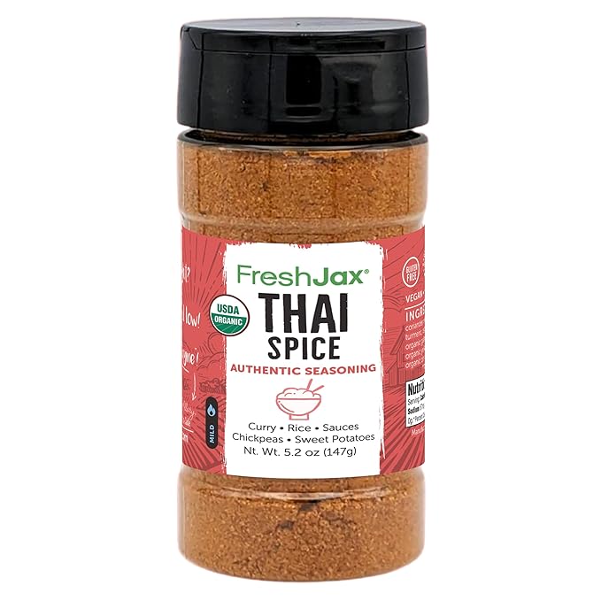 FreshJax Organic Thai Spice Powder ??5.2?¯oz Plant?‘Based Seasoning Blend, Non?‘GMO, Gluten?‘Free