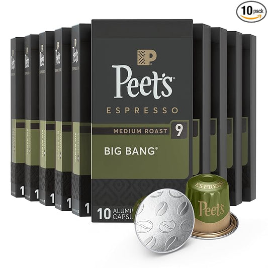 Peet's Coffee, Medium Roast Espresso Capsules, Compatible with Nespresso Original Machines - Big