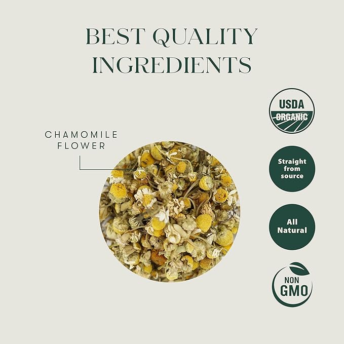 Luxmi Estates Chamomile Herbal Tea, 50 Tea Bags, Herbal Tea, Caffeine-Free, Single Ingredient Pure