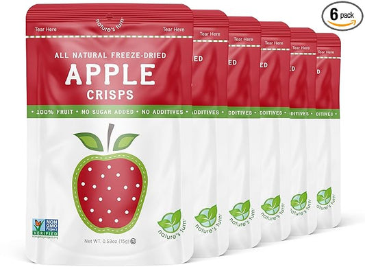 Nature’s Turn Freeze-Dried Apple Crisps – Healthy, Gluten-Free, Crispy & Delicious, Plant-Based
