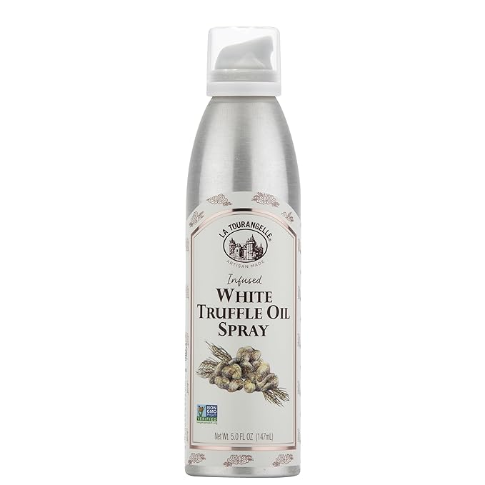 La Tourangelle, White Truffle Cooking Spray, Complex Gourmet Earthy Flavor for Spraying on Pasta