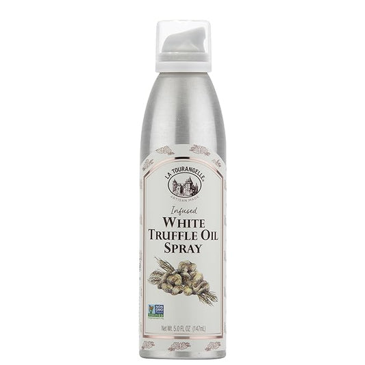 La Tourangelle, White Truffle Cooking Spray, Complex Gourmet Earthy Flavor for Spraying on Pasta