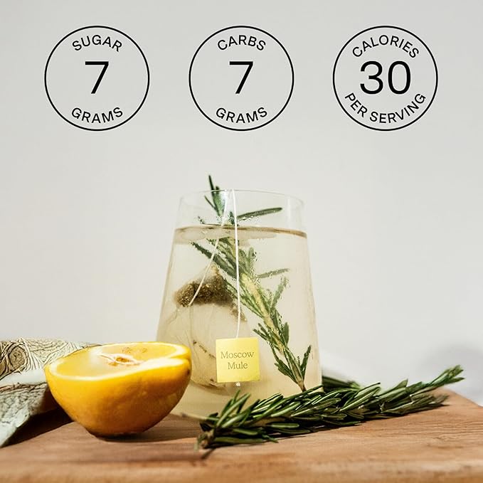 SAYSO Honey Rosemary Moscow Mule | The Original Craft Cocktail Tea Bag Mixer (Steep in Vodka & Cold