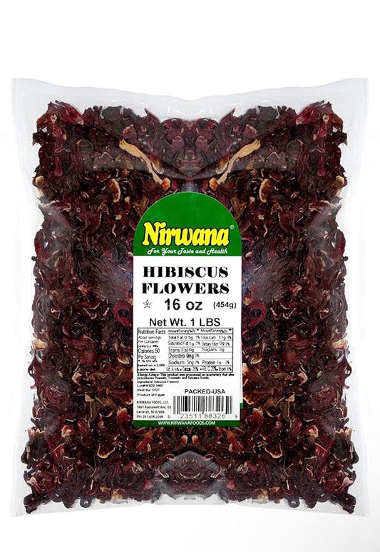 Premium Dried Hibiscus Flowers ??Whole Flower Petals for Herbal Infusions, Loose Leaf Blends, and