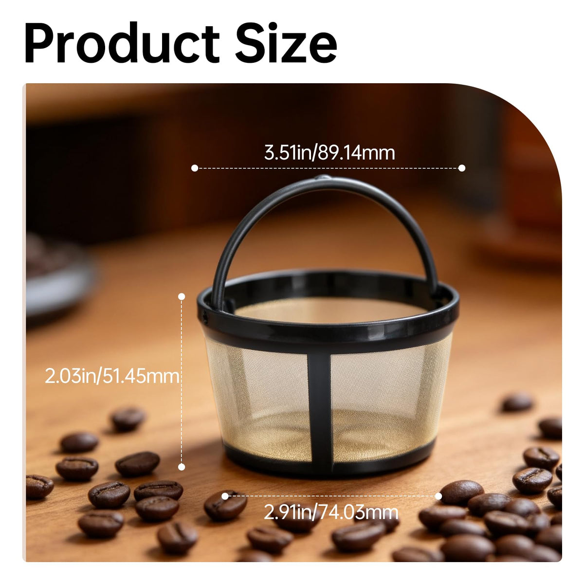 Reusable Coffee Filters Compatible with Mr 4 Cup 5 Cup Coffee Maker, 2 PACK