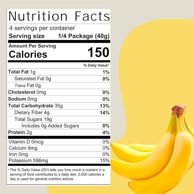 SOL SIMPLE Regenerative Organic Certified, Dried Banana | 6oz Snack Pack (2 Bags Total) | One