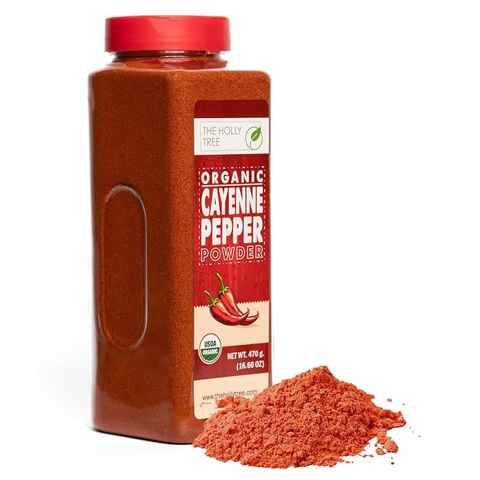 Organic Cayenne Pepper Powder 16.60 oz - Ground Red Chili for Cooking, Spices & Seasoning - Cayenne