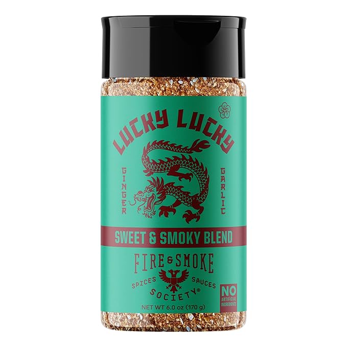 Fire & Smoke Lucky Lucky Asian Seasoning Blend | Noodles, Stir Fry, Fried Rice Seasoning | Garlic
