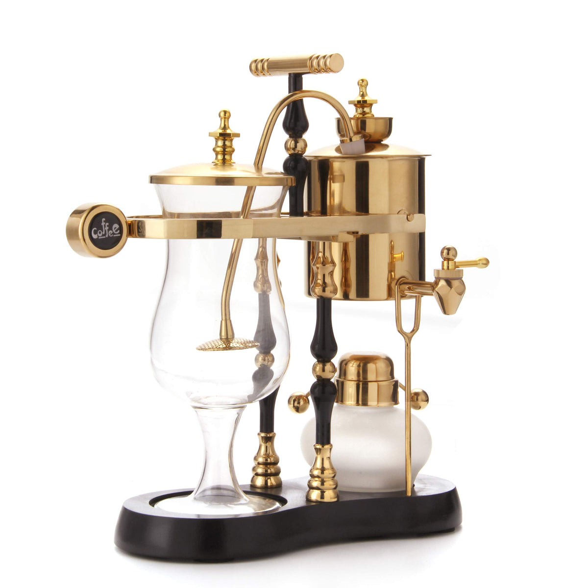 Diguo Belgian/Belgium Family Balance Siphon/Syphon Coffee Maker, Elegant Double Ridged Fulcrum with
