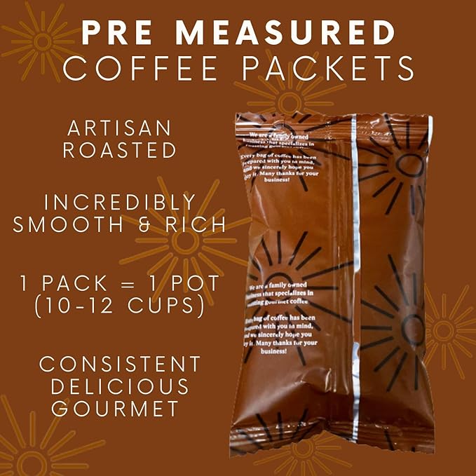 Sarasota Coffee Ground Packets | Gourmet Flavored Medium Roast Bulk Coffee Packs | Salted Caramel |