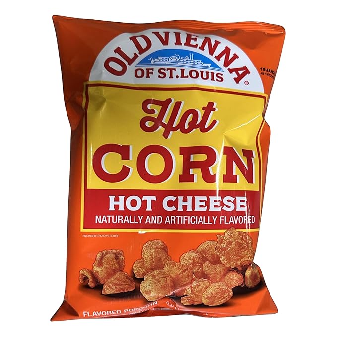 Old Vienna of St. Louis Hot Popcorn 2.5oz Bag, 3-Pack Spicy Cheese Flavor Snack (by TranadaCo)