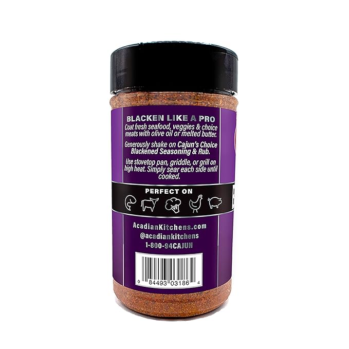 Blackened Seasoning 6.5 oz Shaker – Ideal for Grilling or Cooking Fish, Chicken, Wings, BBQ, Pork