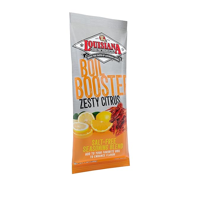 Louisiana Fish Fry Boil Booster Salt-Free Seasoning Blend, Zesty Citrus, 7 Ounce (Pack of 12)