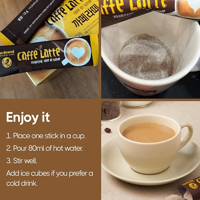 COELO Caffe Latte Coffee Mix 30Pack x 13g (Total 13.7oz) Premium Korean Instant Coffee Milk