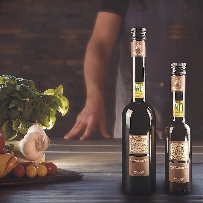 DESERT MIRACLE Cold Pressed Polyphenol Rich Moroccan Olive Oil, Extra Virgin Olive Oil with High