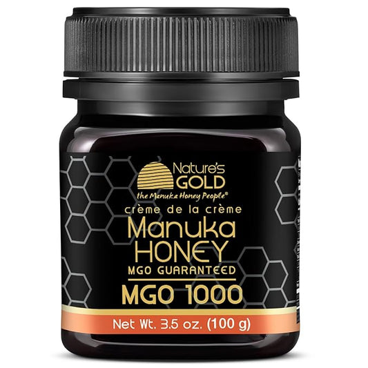 Nature’s Gold Raw Manuka Honey, Certified MGO 1000+ | Authentic MGO, Australian Honey, Non-GMO