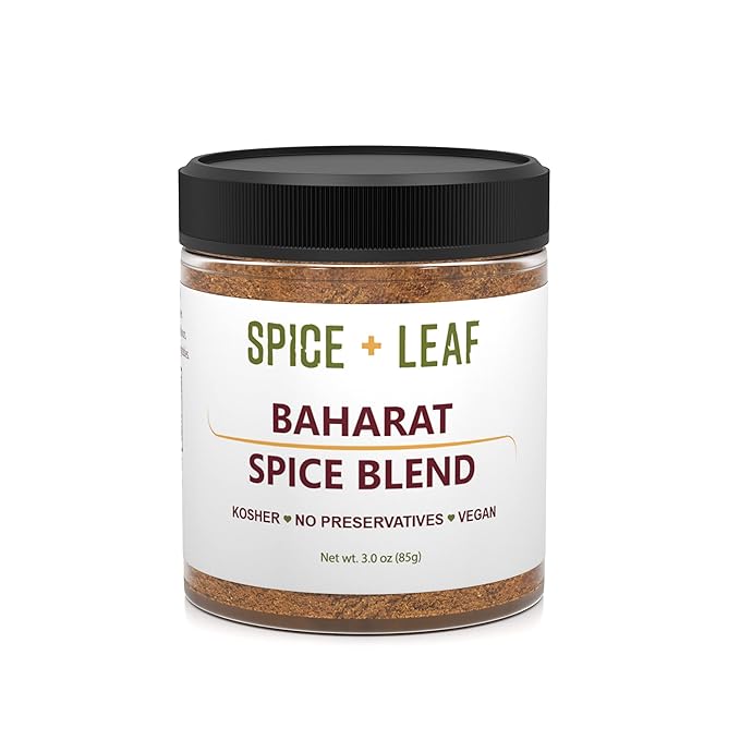 Premium Baharat Spice Blend by Spice + Leaf - Kosher, Vegan, Preservative Free Spice. Vegetarian