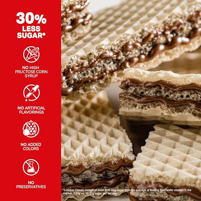 Loacker Classic Wafers Mix - Premium Assorted Crispy Wafer Cookies - Variety Pack - Hazelnut