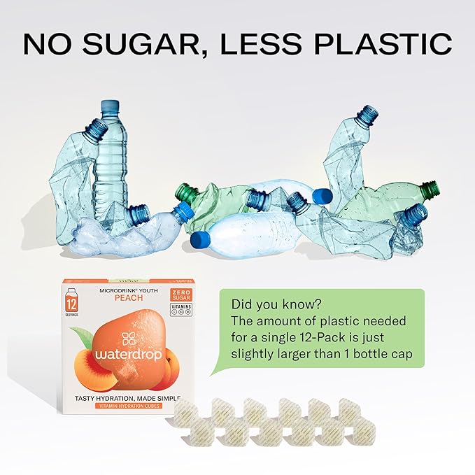 Waterdrop Hydration Cubes Mixed Berry Variety Pack, Zero Sugar Electrolyte & Vitamin Drink Mix