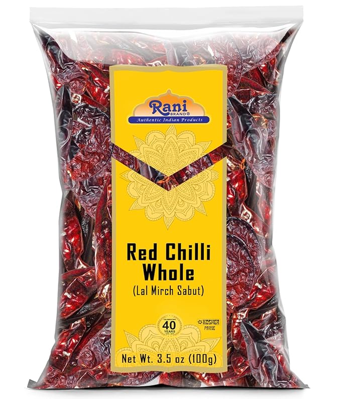 Rani Chilli Whole (Lal Mirch Sabut) 3.5oz (100g) ~ All Natural | Vegan | No Colors | Gluten