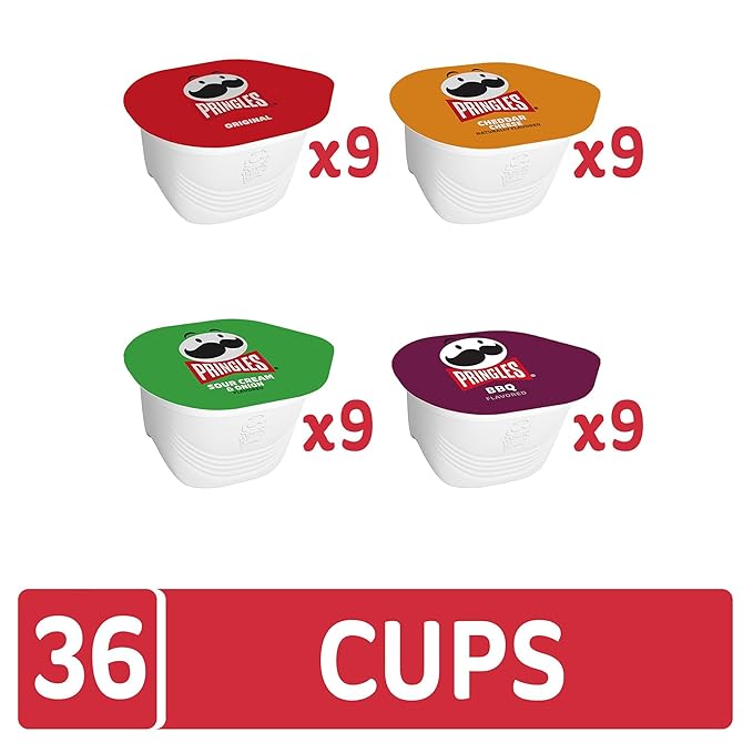 Pringles Potato Crisps Chips, Snack Stacks, Lunch Snacks, Office and Kids Snacks, Variety Pack (36