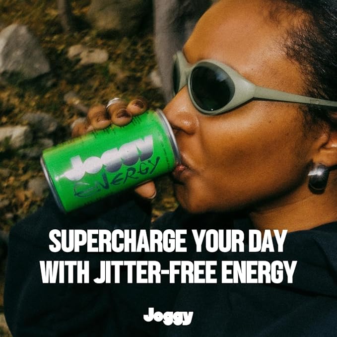 Joggy Organic Energy Drink | Cherry Lime & Hibiscus (12pk) | Clean Pre Workout Beverage with 150mg