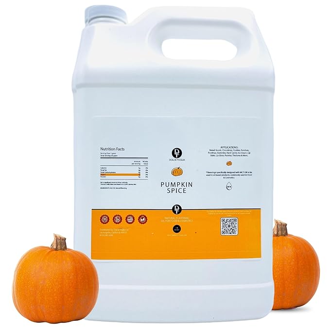 Dolce Flav Natural Pumpkin Spice Extract ??1 Gallon Oil-Soluble Kosher, Sugar-Free, Concentrated